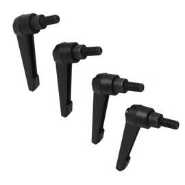 YWBL-WH M8 Universal Clamping Lever Handle 16 mm Stainless Steel Male Thread Adjustable Mounting Handle Clamping Lever for External Thread, 4 Pieces