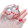 MINSCOSE Compatible with AirPods 4 Clear Case,Cute Cherry Bow Pretty