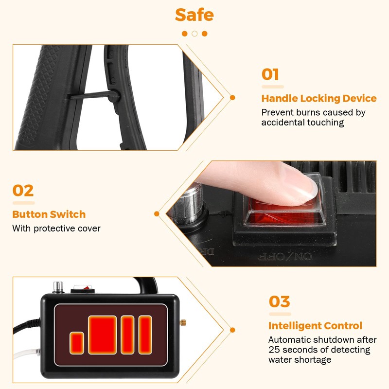 BEAMNOVA High Pressure Handheld Steam Cleaner Cleaning Car Steamer for
