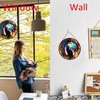 Payutou Black Cat Stained Glass Panels,Stained Glass for Windows for