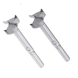 Boxonly 2Pcs Woodworking Hole Opener Drill Bit 24mm Forstner Drill Bits Tungsten Carbide Wood Hole Saw Hinge Drilling Bit Cutter