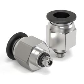 TAILONZ PNEUMATIC Male Straight 1/4 Inch Tube OD x 10-32 Inch UNF Thread Push to Connect Fittings PC-1/4-U10 (Pack of 10)