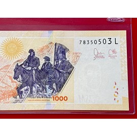 ARGENTINA 1000 PESOS 2023 (SAN MARTIN ) P-New, Suffix L -Uncirculated