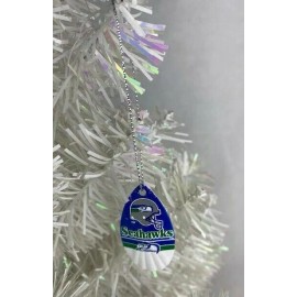 Seattle Seahawks Vintage Teardrop Spinner Christmas Tree Ornament