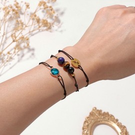 Risyfjew Sagittarius Bracelet for Women December Birthstone 8mm Natural Stone Bracelet Healing Crystals Jewelry Birthday Gift