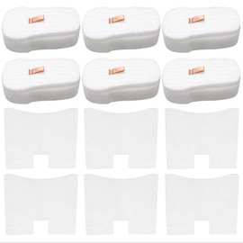6Pack Foam & Felt Filter Kit for Shark HH202, HH205, HS152AMZ, HZ2000, HZ2000C, HZ2002, HZ2002NP Vacuum Filter