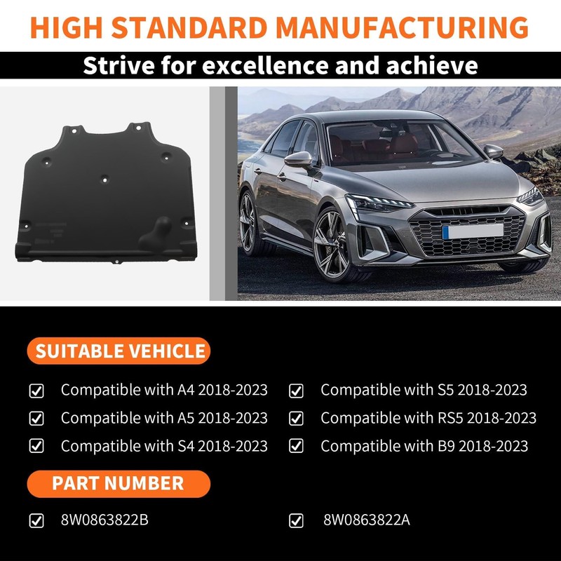 Aspaton Engine Under Splash Shield Cover Compatible with A4 A5