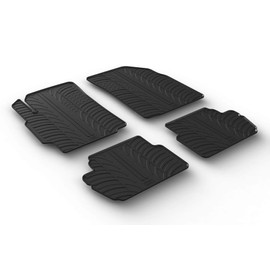 GledringUSA Custom Fit All-Weather Rubber Floor Mats for Chevy Spark 2019-2015 - No Trimming Needed.