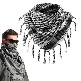Bufanda Táctica para Hombre y Nujer, Bufanda Árabe, Ideal para Combinar de Forma Creativa, Diseñado para Montar en Moto, Máscaras de Paintball, 100 x100 cm(Negro)
