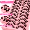 Cluster Lashes False Eyelashes Individual D Curl Russian Strip Lashes