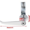 Nicerity 2 Pcs Chrome Zinc Alloy Handle Cabinet Locks, Distribution