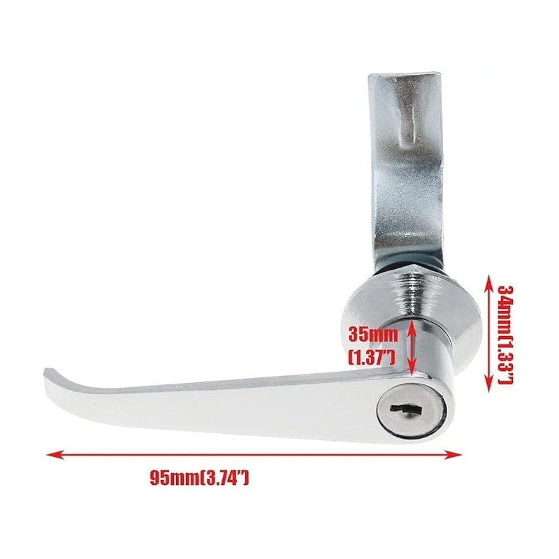 Nicerity 2 Pcs Chrome Zinc Alloy Handle Cabinet Locks, Distribution