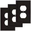 Modern Edge Decorative Wall Plate Switch Plate Outlet Cover, Durable