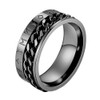 INRENG Men's 8MM Stainless Steel Chain Spinner Ring Band with