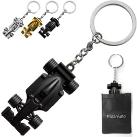 F1 Formula One Racing Car Key Chain Mini Keychain Keyring Metal F1 Teams Gift (Black)