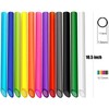 ALINK 12-Pack Reusable Plastic Boba Smoothie Straws, 13mm X 10.5