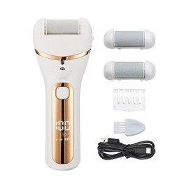 Electric Foot Callus Remover, Rechargeable Electric Callus Remover for Feet with 3 Speed, 9 in 1 Pedicure Kit with Nano-Glass, Waterproof Professional Foot File for Dead, Hard, Cracked Skin(Yellow)
