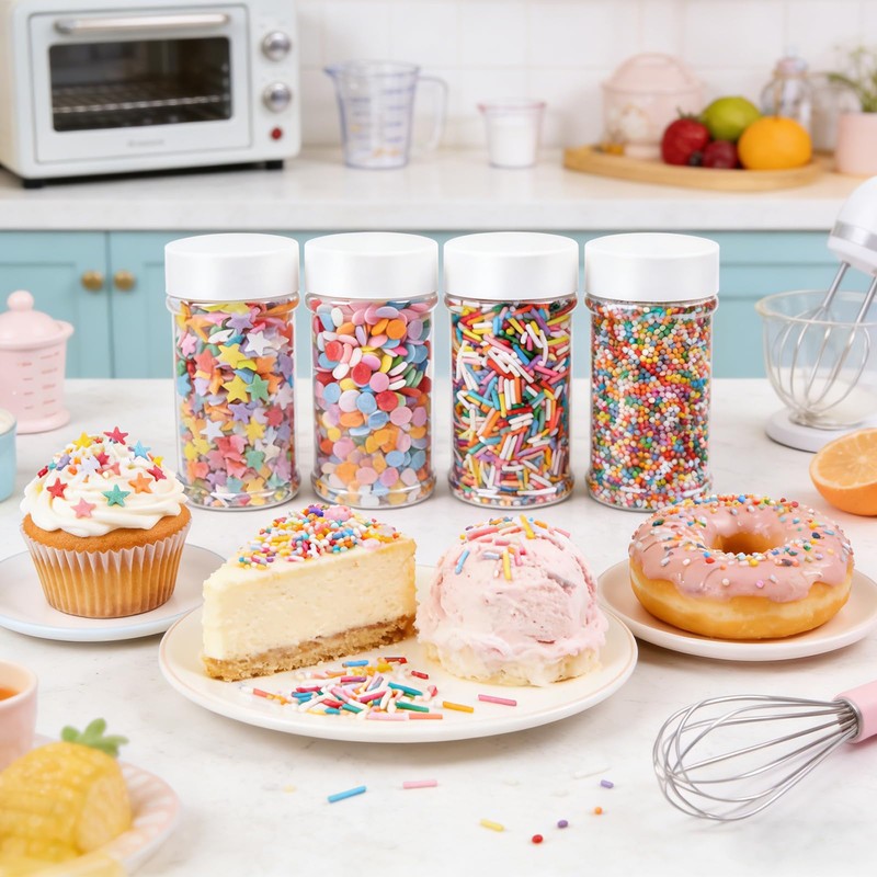 Rainbow Sprinkles Edible Dot Sprinkles, 11.3oz/320g Ice Cream Sprinkles with