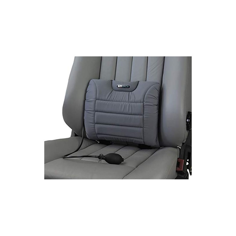 Sitback Sit-Back Air-Filled Back Support Cushion, Model: Material/Grey