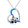 JUSTKIDSTOY Panda Necklace 925 Sterling Silver I Love You Forever