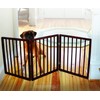 Pet Parade Folding Pet Gate, Brown, Extra Wide