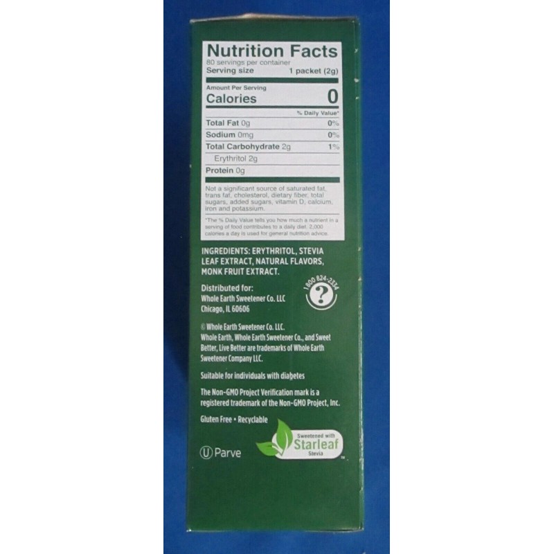 Whole Earth Stevia Leaf & Monk Fruit Natural Sweetener Blend