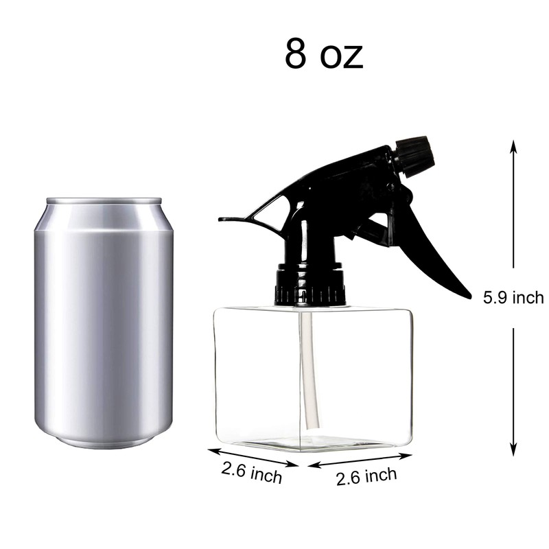 Youngever 5 Pack Empty Plastic Spray Bottles, Square Spray Bottles