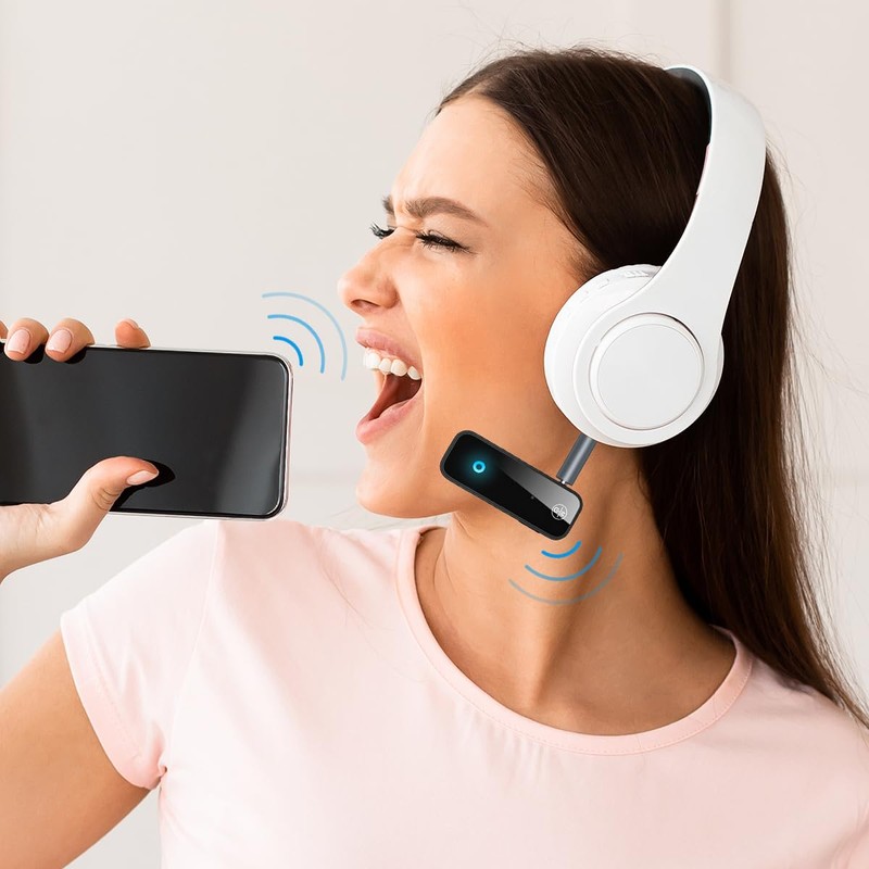 Bluetooth 5.0 Transmitter and Receiver, Brifit 2-in-1 Wireless Bluetooth Adapter,