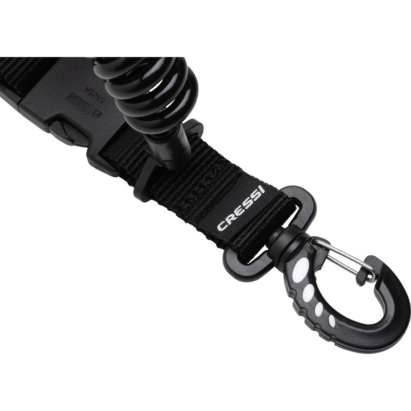Cressi Laynyard with Ring - Elastic Spiral Cable for Diving