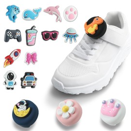 WALLFID Airtag Holder for Kids Shoes, 4 Cases and 16 Cartoon Patterns, Hidden Airtag Tracker Case for Kids Shoelaces