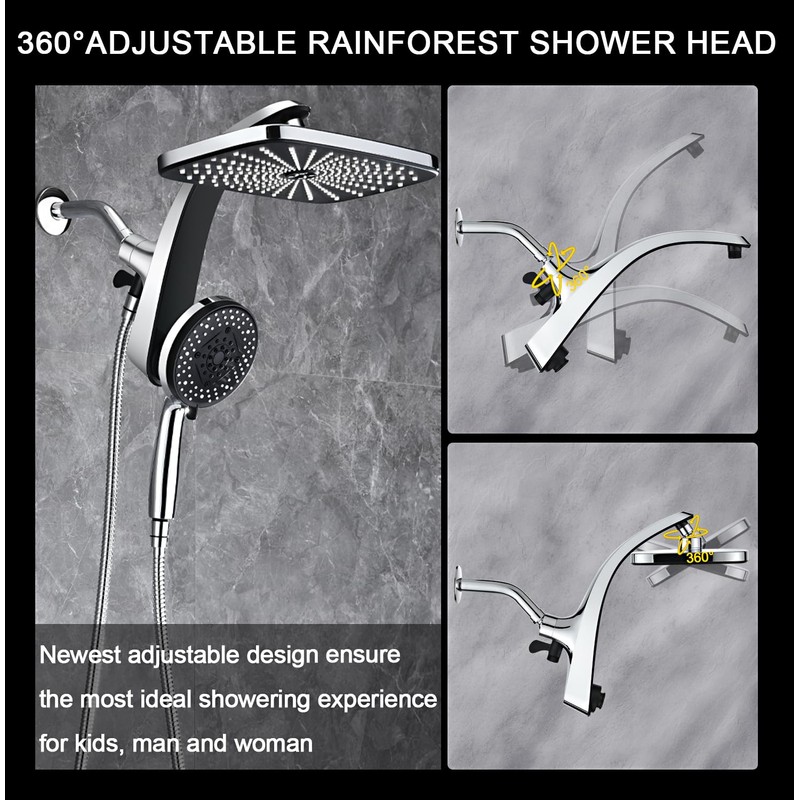 High Pressure Rain Shower Head: Upgrade Shower Heads with Handheld