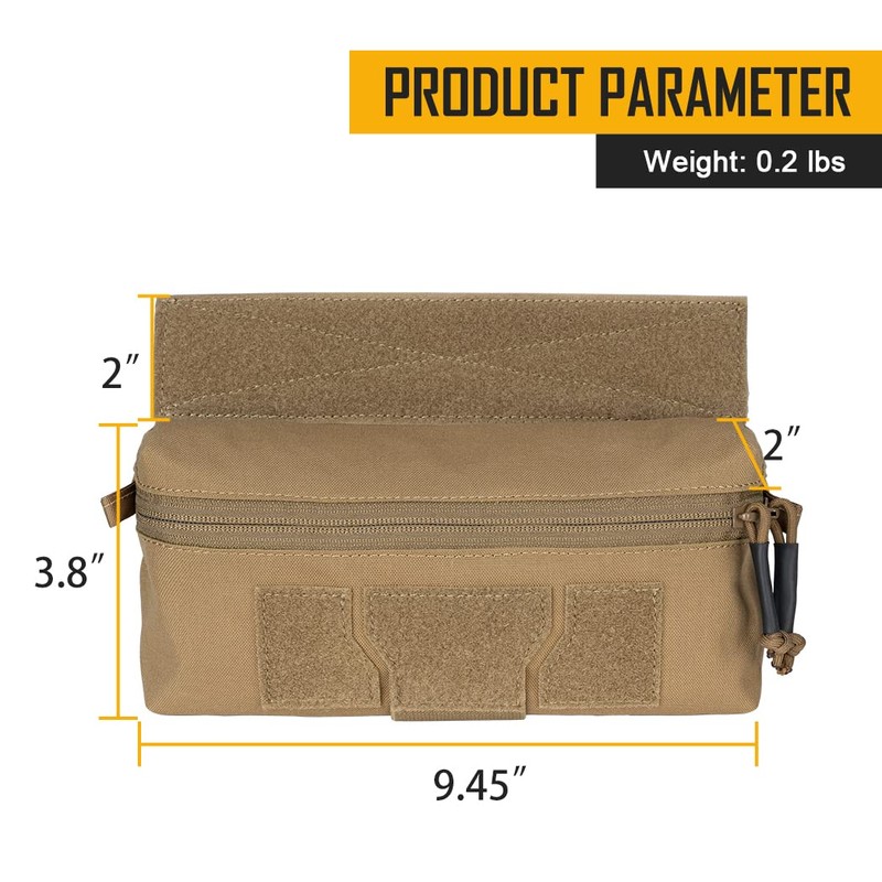 IDOGEAR Tactical Drop Pouch with Hook and Loop for JPC