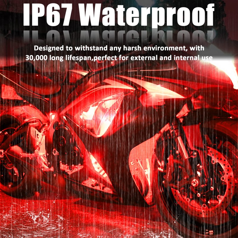 XT AUTO Red 12v 15 Led 30cm Car Flexible Waterproof