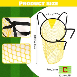 Football Goal Target Net 45 cm, Pack of 2 Football Target, Foldable Football Net, Football Top, Football Goal Training Goals, for Football Goal, Easy Assembly, Goal Zones, Focus Football Target Net