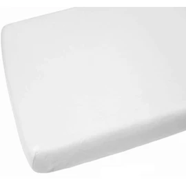 Dudu N Girlie | Cot Bed Fitted Sheets 140 x 70 Cotton Jersey | Hypoallergenic Toddler Bed Sheet Fully Elasticated Skirt Breathable Easy Care | Junior Bed sheets (Single Pack, White)