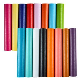 Caxilee Faux Leather Sheets 16PCS 8.3" x 12" (21cm x 30cm) A4 Size Synthetic Leather Fabric for Earrings Shoes Bags Bow DIY Jewelry Decoration Craft Projects (16 Colors Set(1))