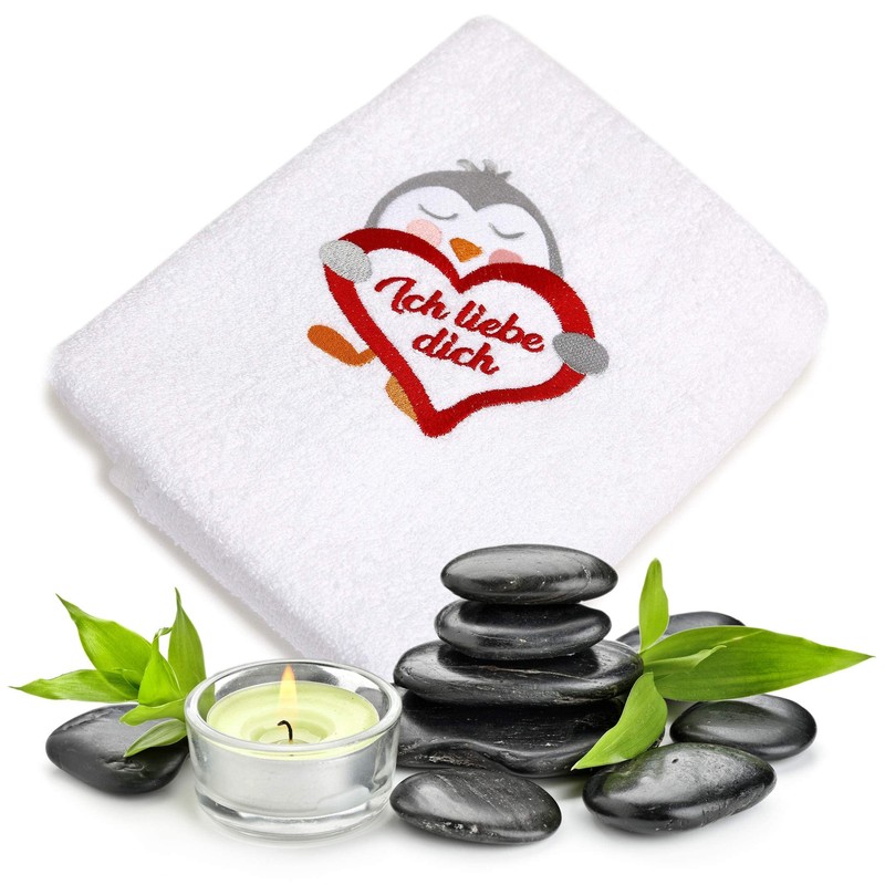 Abc Casa “ Ich Liebe Dich” [German Text] Hand Towel,