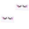 Mikinona 2 Pairs Long False Lashes Fluorescence Eyelash Extensions Glittery