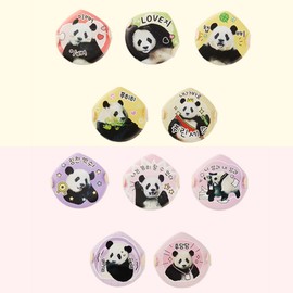 Everland Panda Cushion Puff Women's Makeup Accessories Goods 10P / 에버랜드 판다 쿠션 퍼프 여성 화장 소품 굿즈 10P