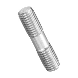 METALLIXITY Double End Threaded Stud Screw(M14 x 60mm) 2Pcs, Equal Thread Length Rods & Studs 304 Stainless Steel - for House Maintenance Craft Loom, Silver Tone