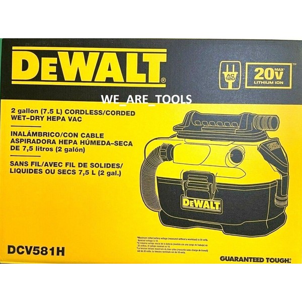 NEW IN BOX Dewalt DCV581H 20V Cordless & Corded Wet/Dry Vacuum 20V Volt MAX