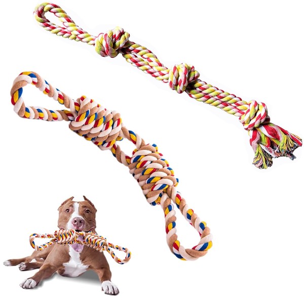 7WUNDERBAR Dog Toy Dog Rope Chew Toy Dog Set, 2