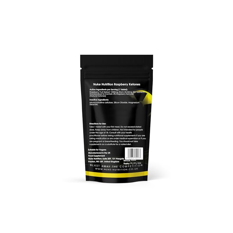 Nuke Nutrition Raspberry Ketones 1000mg - 60 Tablets - Max