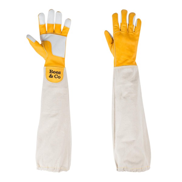 Bees & Co V57 Goatskin Beekeeper Gloves with Extended Sleeves