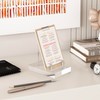 UoYeet Acrylic Easel Display Stand with Adjustable Silver-Toned Hardware for