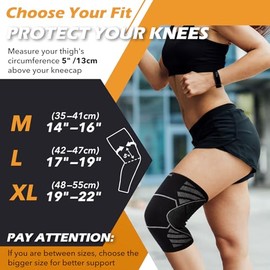 Knee Brace for Women and Men, Knee Compression Sleeve for Running, Gum, Hiking, and Workout, Knee Brace For Arthritis Pain, Knee Pain, and Support (Pa