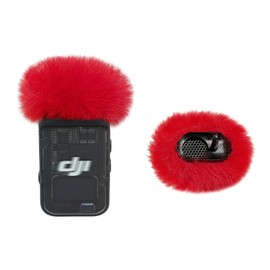 2 Pack Microphone Windscreen Compatible with DJI MIC 2/ OSMO POCKET 3 Microphone Furry Wind Muff (Not for DJI Mic 1)- Red