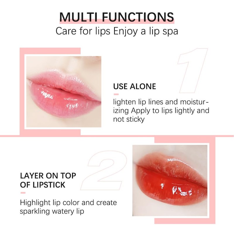 Fovcos Hydrating Lip Oil - Moisturizing, Plumping Lip Gloss Balm