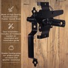 Traditional Post Latch with Handle - Powder Coated Black -