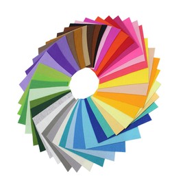 VILLFUL 40pcs Assorted Color Craft Felt Sheets Non Woven Fabric for DIY Projects Appliques Decorations for Scrapbooking Sewing Festive Crafts